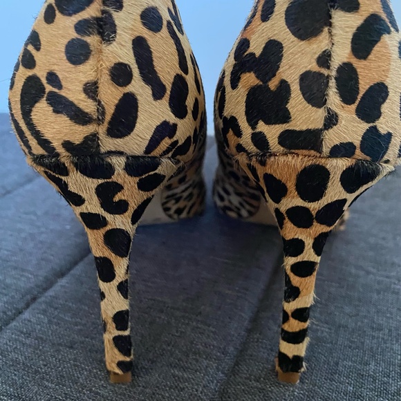 Charles David Leather Bonded Sole Leopard Print Pointed Toe Heels. Sz 10 - Picture 8 of 16